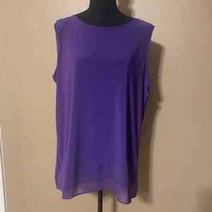 Purple Sleeveless Blouse